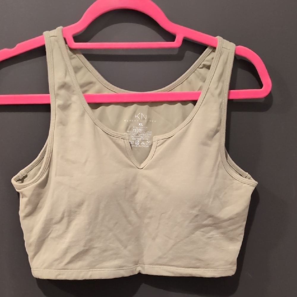 Klassy Network Sage Green Cropped Tank -Size XL